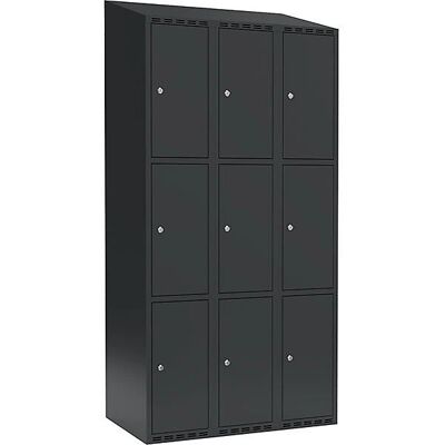 Kaiserkraft Lagerregal - 3 Fächer, Grau, 900mm, Schräg Dach - Aufbewahrungsschrank Kaiserkraft Lagerregal - 3 Fächer, Grau, 900mm, Schräg Dach - Aufbewahrungsschrank
