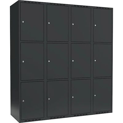 Kaiserkraft Stahlschrank - 3 Fächer, Grau - Aufbewahrungsschrank Kaiserkraft Stahlschrank - 3 Fächer, Grau - Aufbewahrungsschrank