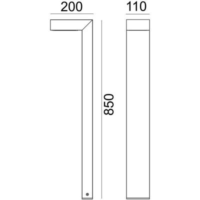 Norlys Asker LED Bollard Extérieur - Moderne, Graphite - Éclairage Extérieur Norlys Asker LED Bollard Extérieur - Moderne, Graphite - Éclairage Extérieur