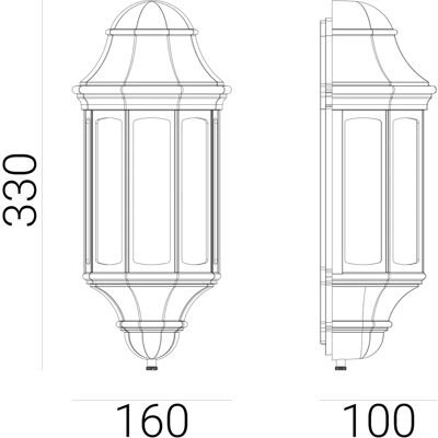 Norlys Genova Mini Hvitt Slagfast Utendørs Vegglampe Norlys Genova Mini Hvitt Slagfast Utendørs Vegglampe