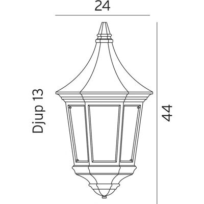 Norlys Venedig Vegglampe - Klassisk Svart - Vegglampe Norlys Venedig Vegglampe - Klassisk Svart - Vegglampe