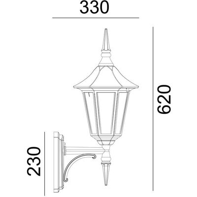 Norlys Modena Up Vegglampe Utendørs Svart - Klassisk Utelampe Norlys Modena Up Vegglampe Utendørs Svart - Klassisk Utelampe