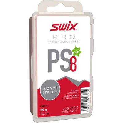 Swix PS8 Cire pour skis - -4°C à +4°C - 60g - Publicité Swix PS8 Cire pour skis - -4°C à +4°C - 60g - Publicité