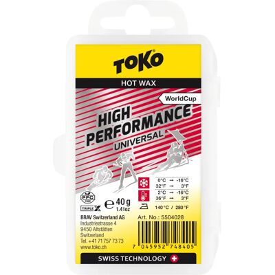 Cera universale ad alte prestazioni Toko - Bianca, 40g, per sci e snowboard Cera universale ad alte prestazioni Toko - Bianca, 40g, per sci e snowboard