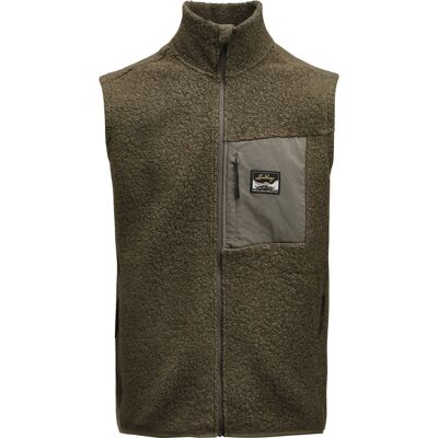 Lundhags Flok Wool Ms Pile Väst - Fleece - Skoggrön Lundhags Flok Wool Ms Pile Väst - Fleece - Skoggrön