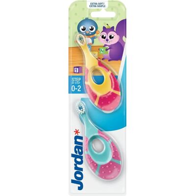 Jordan Step by Step 0-2 years 2 pack - Toothbrush Jordan Step by Step 0-2 years 2 pack - Toothbrush