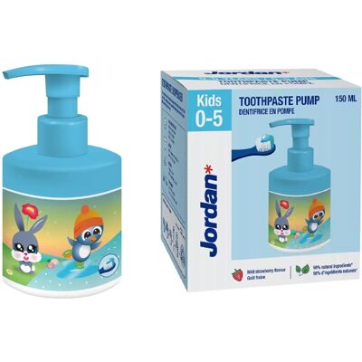 Jordan Kinder Erdbeer Fluorid Pump Zahncreme - Kinderzahnpasta Jordan Kinder Erdbeer Fluorid Pump Zahncreme - Kinderzahnpasta