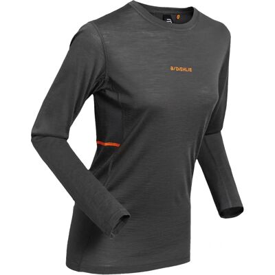 Daehlie - W Performance Wool Long Sleeve - Grå - S - Skjorte Daehlie - W Performance Wool Long Sleeve - Grå - S - Skjorte