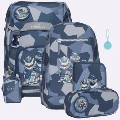 Beckmann - Classic+ Tiger Race - Blau - Schulranzen-Set Beckmann - Classic+ Tiger Race - Blau - Schulranzen-Set