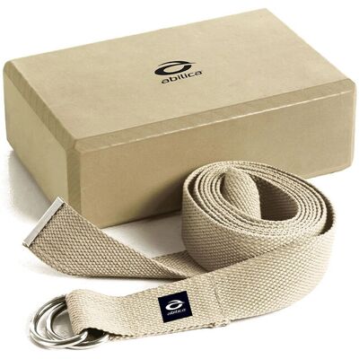 Abilica YogaSet - Yoga Blokk og Stropp for Fleksibilitet Abilica YogaSet - Yoga Blokk og Stropp for Fleksibilitet