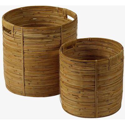 Nordic Furniture Group Koriset Indo - Sæt med 2 kurve i rattan - Opbevaring Nordic Furniture Group Koriset Indo - Sæt med 2 kurve i rattan - Opbevaring