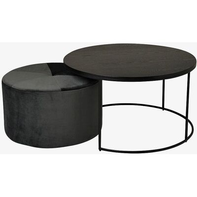 Nordic Furniture Group Pisa Sofabord & Puf Sæt - Sort Nordic Furniture Group Pisa Sofabord & Puf Sæt - Sort