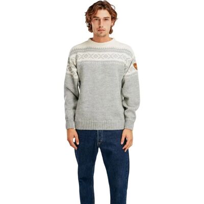 Dale of Norway Cortina 1956 Unisex Pullover - Hellgrau Mel Offwhite - Wolle, Modell Dale of Norway Cortina 1956 Unisex Pullover - Hellgrau Mel Offwhite - Wolle, Modell
