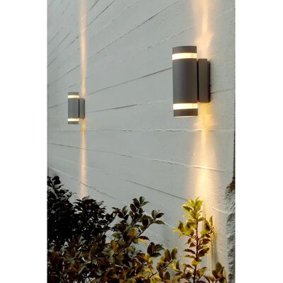Nordlux Focus Dobbel Vegglampe - Utendørs, Antrasitt Nordlux Focus Dobbel Vegglampe - Utendørs, Antrasitt