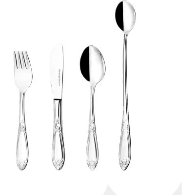 Barnesett Nina fra Hardanger Bestikk - 4 deler i rustfritt stål Barnesett Nina fra Hardanger Bestikk - 4 deler i rustfritt stål