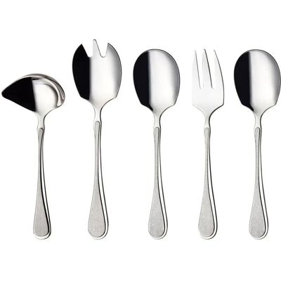 Hardanger Bestikk Carina Serveringsett - 5 Deler Rustfritt Stål Hardanger Bestikk Carina Serveringsett - 5 Deler Rustfritt Stål