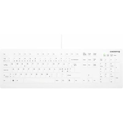 Cherry AK-C8112 - Fuldt størrelse - Vaskbar - Nordisk QWERTY - Hvidt tastatur Cherry AK-C8112 - Fuldt størrelse - Vaskbar - Nordisk QWERTY - Hvidt tastatur
