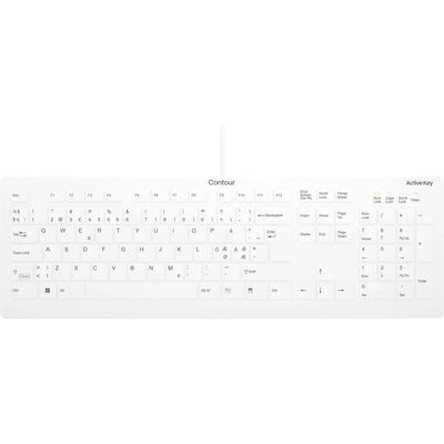 Cherry AK-C8112 - Fuldt størrelse - Vaskbar - Nordisk QWERTY - Hvidt tastatur Cherry AK-C8112 - Fuldt størrelse - Vaskbar - Nordisk QWERTY - Hvidt tastatur