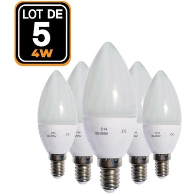 EUROPALAMP 5 Lampadine LED Chama E14 4W Bianco caldo - Lampadina LED EUROPALAMP 5 Lampadine LED Chama E14 4W Bianco caldo - Lampadina LED