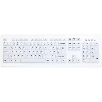 Clavier sans fil Active Key AK-C8100 - Blanc - Désinfectable - Publicité Clavier sans fil Active Key AK-C8100 - Blanc - Désinfectable - Publicité