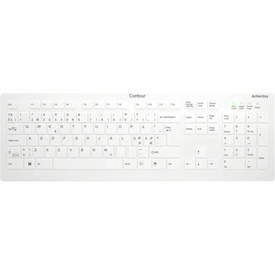 Cherry Ak-C8112 - Trådløst tastatur - Desinfektion - Flade taster - Vaskbart - Fuldt størrelse - QWERTY Cherry Ak-C8112 - Trådløst tastatur - Desinfektion - Flade taster - Vaskbart - Fuldt størrelse - QWERTY