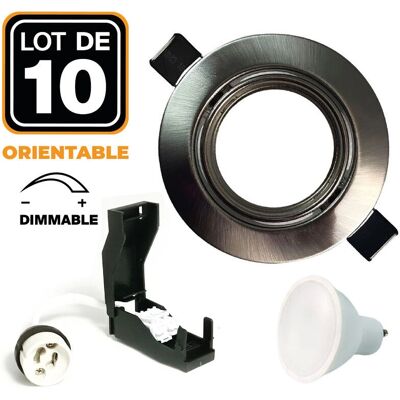 EUROPALAMP - 10 Fari da incasso regolabili Bianco caldo 3000K - Fari LED EUROPALAMP - 10 Fari da incasso regolabili Bianco caldo 3000K - Fari LED