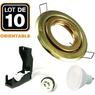 EUROPALAMP 10 Spots LED GU10 - Blanc Chaud 2800K - Publicité EUROPALAMP 10 Spots LED GU10 - Blanc Chaud 2800K - Publicité
