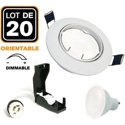 EUROPALAMP - Focos LED 6W Blanco - Empotrados Ajustables - GU10 EUROPALAMP - Focos LED 6W Blanco - Empotrados Ajustables - GU10
