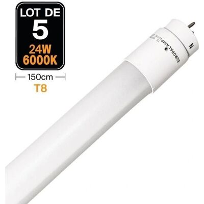 EUROPALAMP 5 Tubos LED Neón 25W 150cm T8 Blanco Frío 6000K - Tubos LED Neón EUROPALAMP 5 Tubos LED Neón 25W 150cm T8 Blanco Frío 6000K - Tubos LED Neón