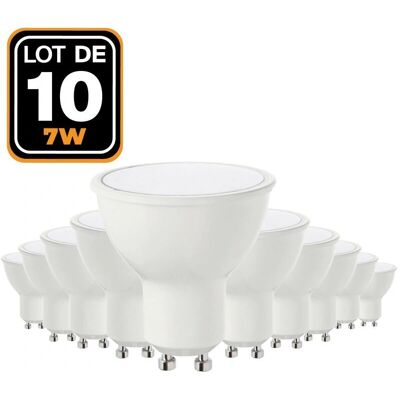 EUROPALAMP 10x GU10 7W LED Birne - Neutralweiß, 4500K - Energiesparend EUROPALAMP 10x GU10 7W LED Birne - Neutralweiß, 4500K - Energiesparend