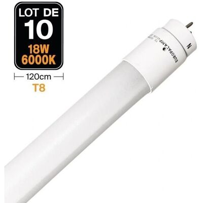 EUROPALAMP 10 Tubos Neón LED 120cm Blanco Frío 6000K - Tubos de Iluminación EUROPALAMP 10 Tubos Neón LED 120cm Blanco Frío 6000K - Tubos de Iluminación