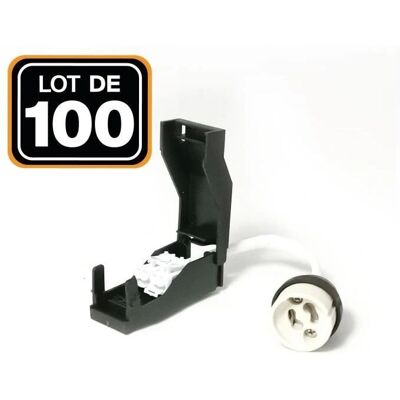 EUROPALAMP - Juego de 100 portalámparas GU10 cerámicos - Accesorio de iluminación EUROPALAMP - Juego de 100 portalámparas GU10 cerámicos - Accesorio de iluminación