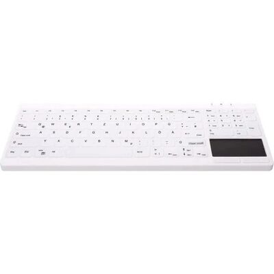 CHERRY Ak-C7412f - Kompakt tastatur med vaskbar overflade - USB - QWERTY - Pan Nordic - Hvid CHERRY Ak-C7412f - Kompakt tastatur med vaskbar overflade - USB - QWERTY - Pan Nordic - Hvid