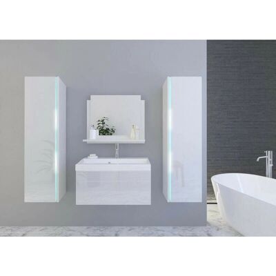Azura Home Design - Conjunto de Baño Sandy Lacado Blanco - Muebles de Baño Azura Home Design - Conjunto de Baño Sandy Lacado Blanco - Muebles de Baño
