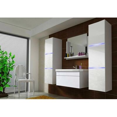 AZURA HOME DESIGN PERRI Conjunto de Baño - Moderno, Lacado, Blanco AZURA HOME DESIGN PERRI Conjunto de Baño - Moderno, Lacado, Blanco