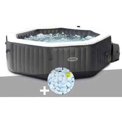 Spa gonflable octogonal Intex PureSpa Carbone - 4 places - Publicité Spa gonflable octogonal Intex PureSpa Carbone - 4 places - Publicité