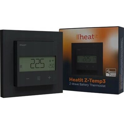 Heatit Z-Temp3 Battery Thermostat - Water System Control - Z-Wave 800 Series Heatit Z-Temp3 Battery Thermostat - Water System Control - Z-Wave 800 Series