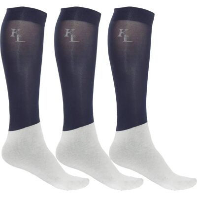Chaussettes d’équitation Kingsland Navy 3 paires - Publicité Chaussettes d’équitation Kingsland Navy 3 paires - Publicité