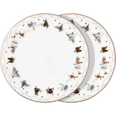Wik & Walsøe Julemorgen Story Farfurii 25cm - Set 2 Wik & Walsøe Julemorgen Story Farfurii 25cm - Set 2