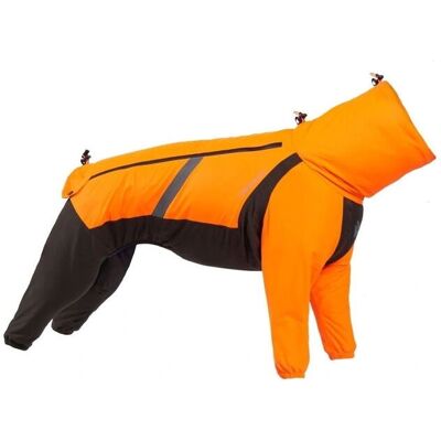 Non-stop Dogwear Fjord Overall Raincoat - Musta/Oranssi - Koiran sadevaatteet Non-stop Dogwear Fjord Overall Raincoat - Musta/Oranssi - Koiran sadevaatteet