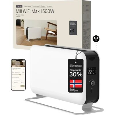 Mill Weiß WiFi Konvektor-Heizung - 1500W, 18m² Mill Weiß WiFi Konvektor-Heizung - 1500W, 18m²
