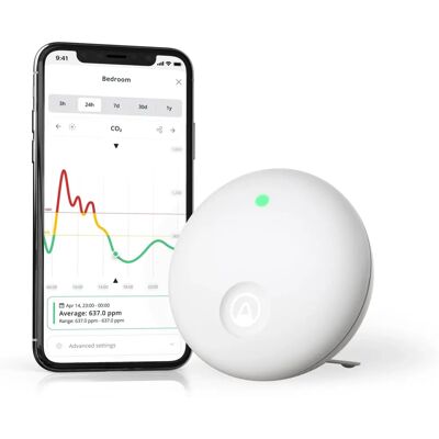 Airthings Wave Enhance - Levegőminőség Monitor, Fehér Airthings Wave Enhance - Levegőminőség Monitor, Fehér