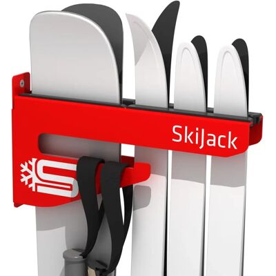 Skijack Veggskihenger Rød - Veggskiholder Skijack Veggskihenger Rød - Veggskiholder