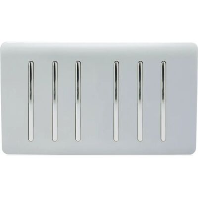 Trendi Switch 6 Gang 2 Way Silver - Light Switch Trendi Switch 6 Gang 2 Way Silver - Light Switch