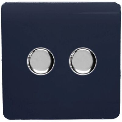 Trendi - Switch - Navy - 2G 2W - LED Dimmer Switch Trendi - Switch - Navy - 2G 2W - LED Dimmer Switch