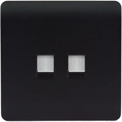 Trendi Switch Trendi 2 Gang Tactile RJ45 Cat 5e&Cat 6 Ethernet Socket - Ethernet Socket Trendi Switch Trendi 2 Gang Tactile RJ45 Cat 5e&Cat 6 Ethernet Socket - Ethernet Socket