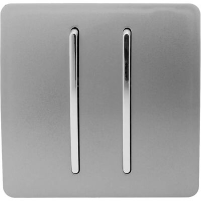 Trendi 2 Gang Light Switch - Modern Glossy Tactile Switch Trendi 2 Gang Light Switch - Modern Glossy Tactile Switch