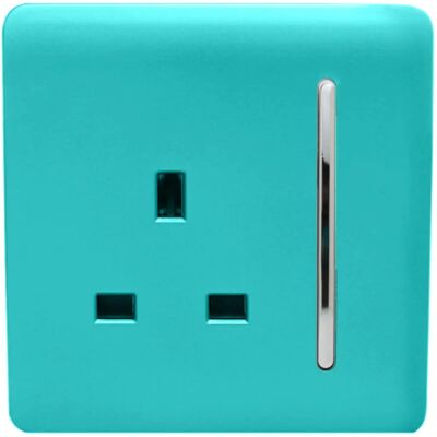 Trendi 1 Gang Artistic Modern Glossy 13 Amp Switched Tactile Plug Socket Bright - Electrical Switch Trendi 1 Gang Artistic Modern Glossy 13 Amp Switched Tactile Plug Socket Bright - Electrical Switch