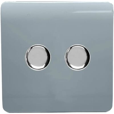 Trendi - Artistic Modern 2G 150W Dimmer - Cool Grey - Dimmer Trendi - Artistic Modern 2G 150W Dimmer - Cool Grey - Dimmer