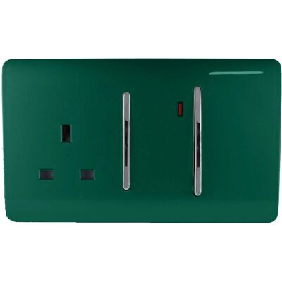 Trendi Switch - 45A Cooker Switch & Socket - Dark Green Trendi Switch - 45A Cooker Switch & Socket - Dark Green